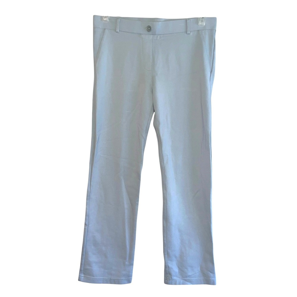 Betabrand Work Dress Pant Yoga Pants  Blue Straight Leg Petite Large Stretch PL